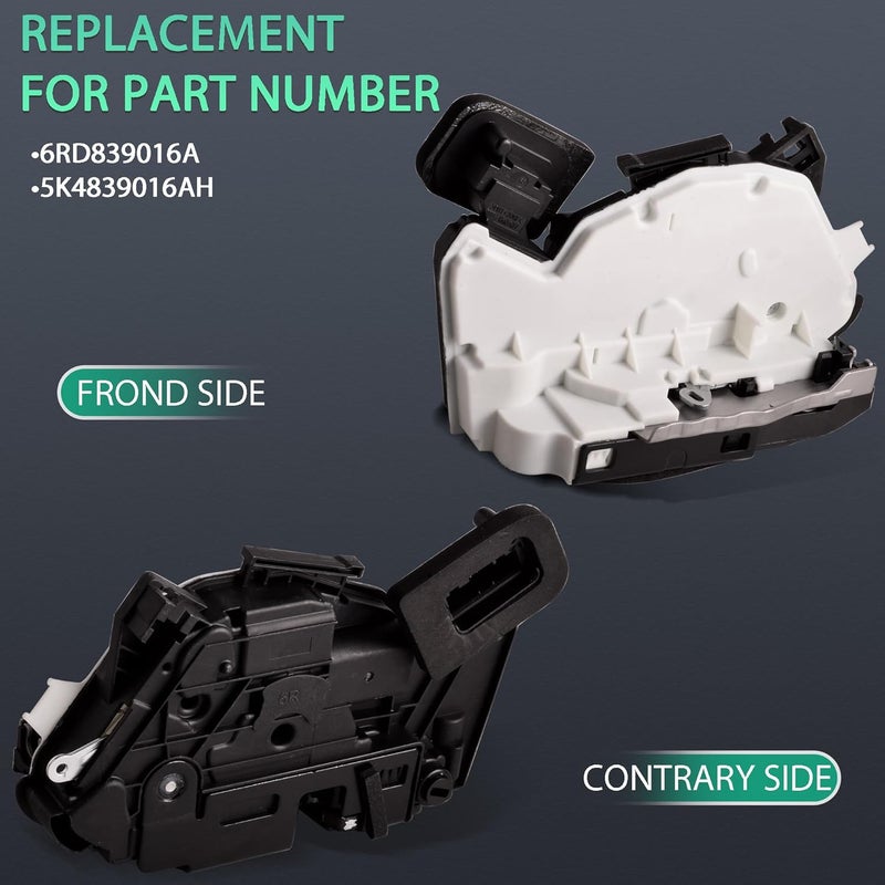 GrteRokky Rear Right Door Lock Actuator w/Motor Power Door Latch Compatible for MK6 MK7 VW Bettle E-Golf Golf GTI Jetta Passat Rear Passenger Side Latch Actuator 6RD839016A,5K4839016AH - Image 3